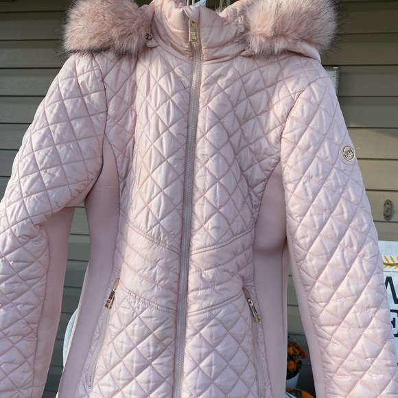 Michael Kors Rosewater Coat ombré faux fur - Picture 4 of 10